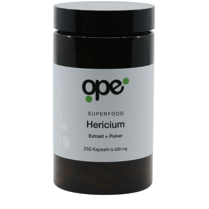 Hericium Extract + Pulver Kapseln - Vorratsdose (250 Stk)