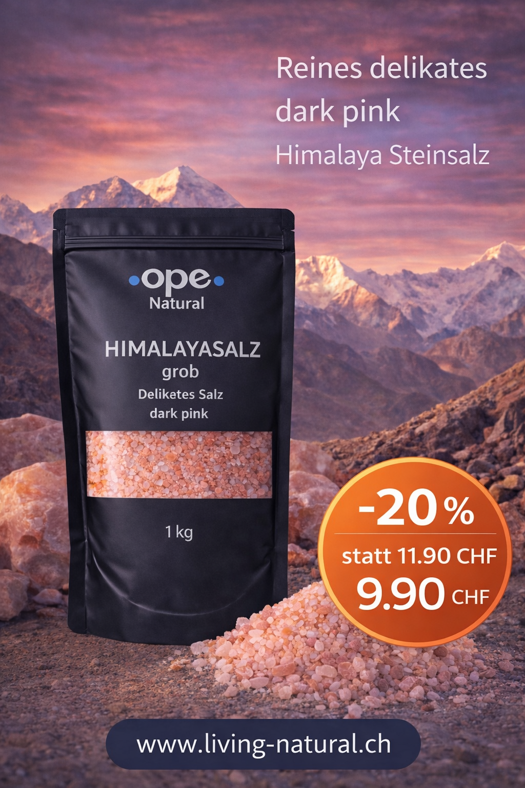 Himalaya Steinsalz - Grobkörnig 2-4mm