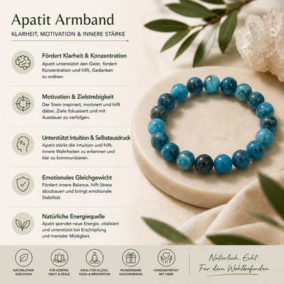 Apatit Armband 10mm Kugeln