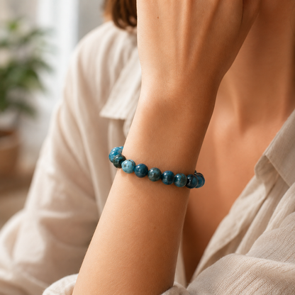 Apatit Armband 10mm Kugeln