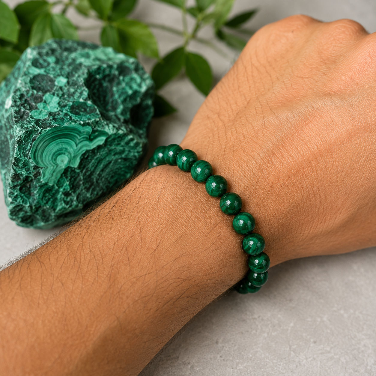 Malchit Armband 8mm Kugeln