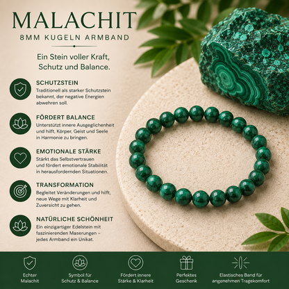 Malchit Armband 8mm Kugeln