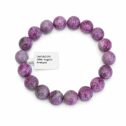 Lepidolith Armband 10mm Kugeln
