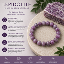 Lepidolith Armband 10mm Kugeln
