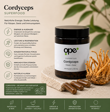 Cordyceps Extract + Pulver Kapseln (100 Stk)