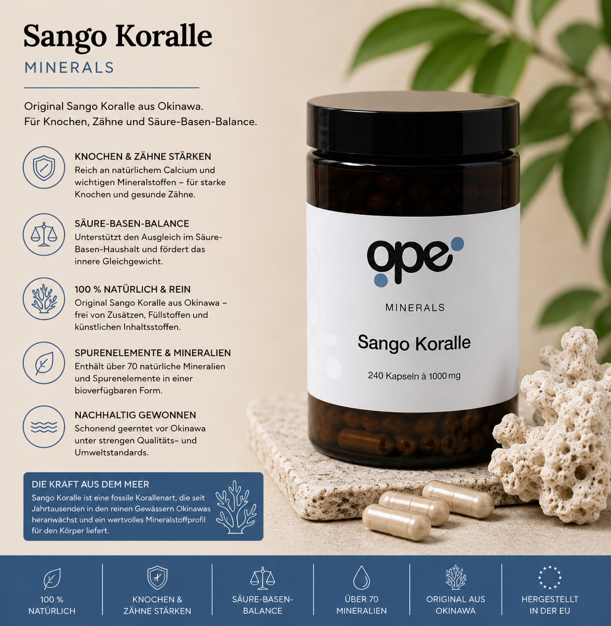 Sango Koralle Kapseln (240 Stk)