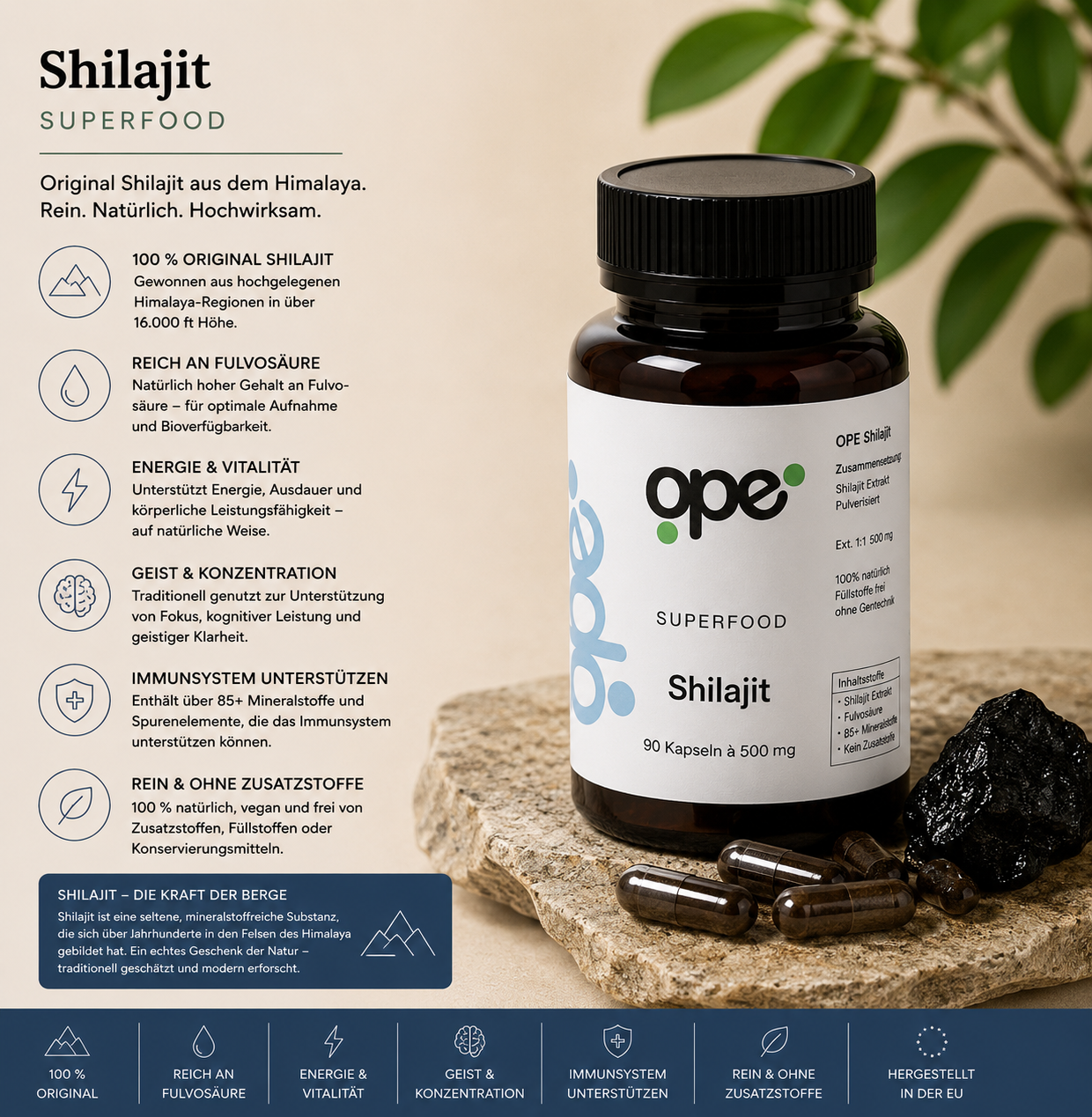Shilajit Pulver Kapseln (90 Stk)