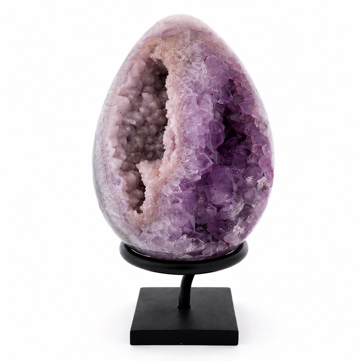 Amethyst-Ei mit Druse "Crystal Cave"