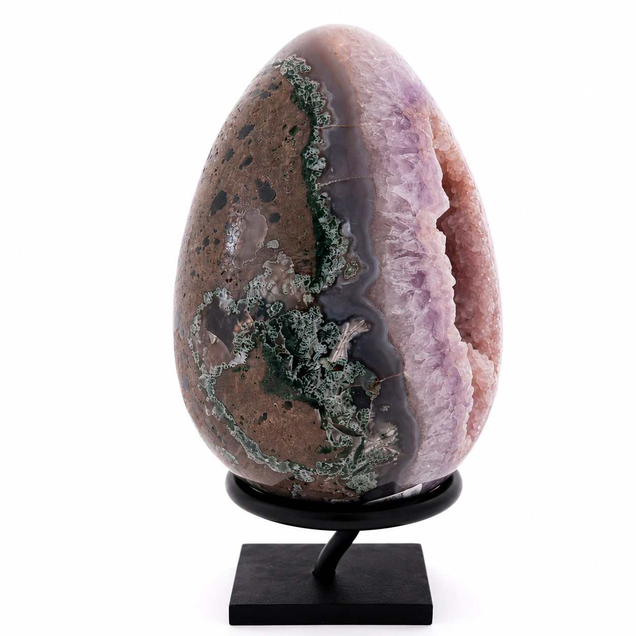 Amethyst-Ei mit Druse "Crystal Cave"