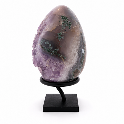 Amethyst-Ei mit Druse "Crystal Cave"