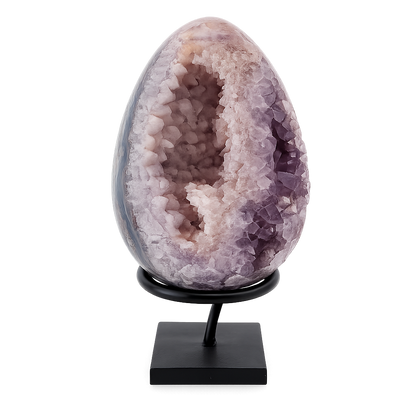 Amethyst-Ei mit Druse "Crystal Cave"