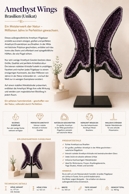 Amethyst-Flügel "Engelsflügel"