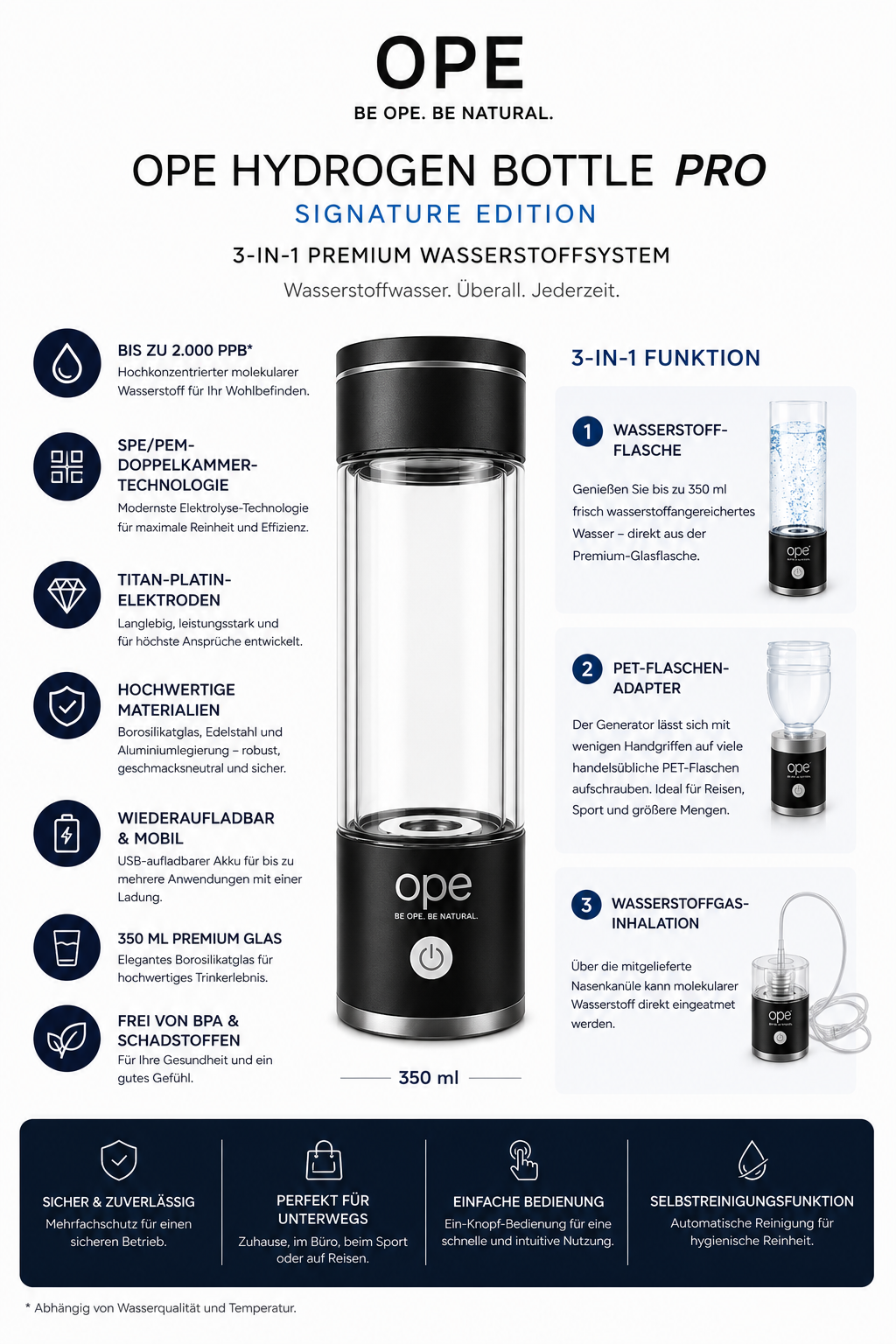 OPE Hydrogen Bottle Pro 3 in 1 - Signature Edition