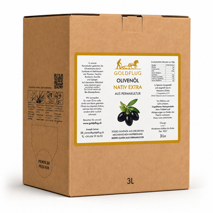 Goldpflug Olivenöl Extra Nativ - 3L Box