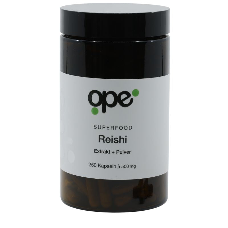 Reishi Extract + Pulver Kapseln - Vorratsdose (250 Stk)